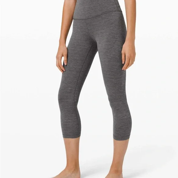 Lululemon Gray Leggings Align HR Crop 21” - Picture 4 of 6